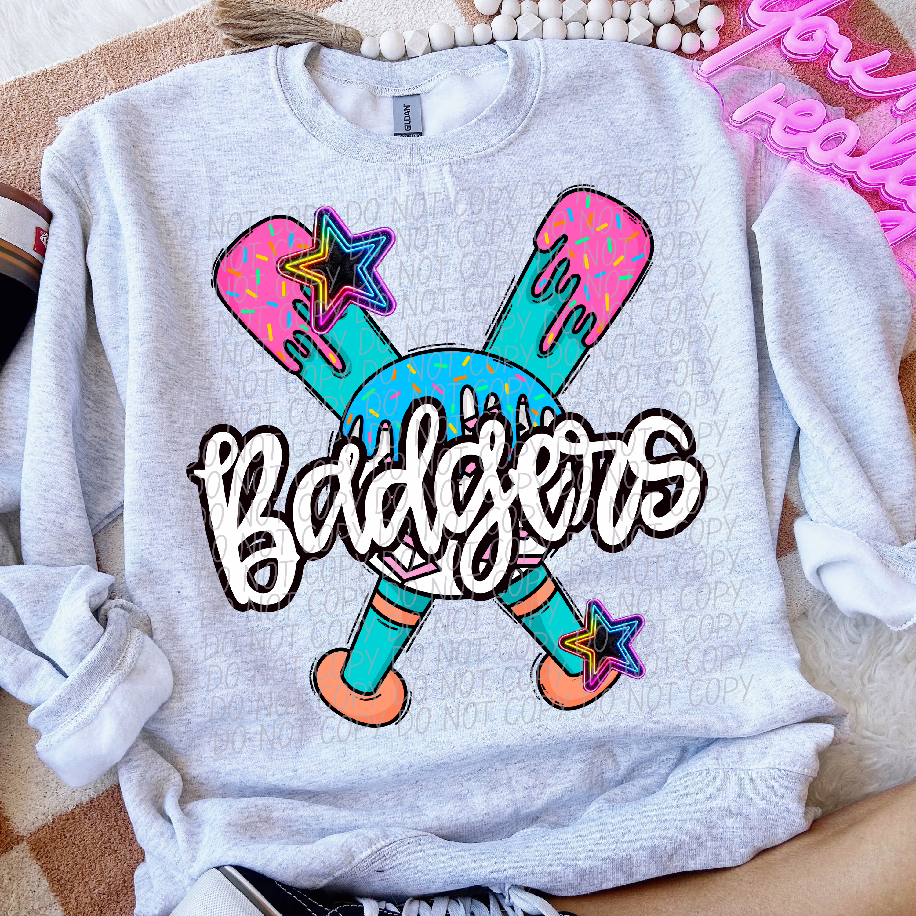 Badgers Baseball Drip Badgers Baseball Drip