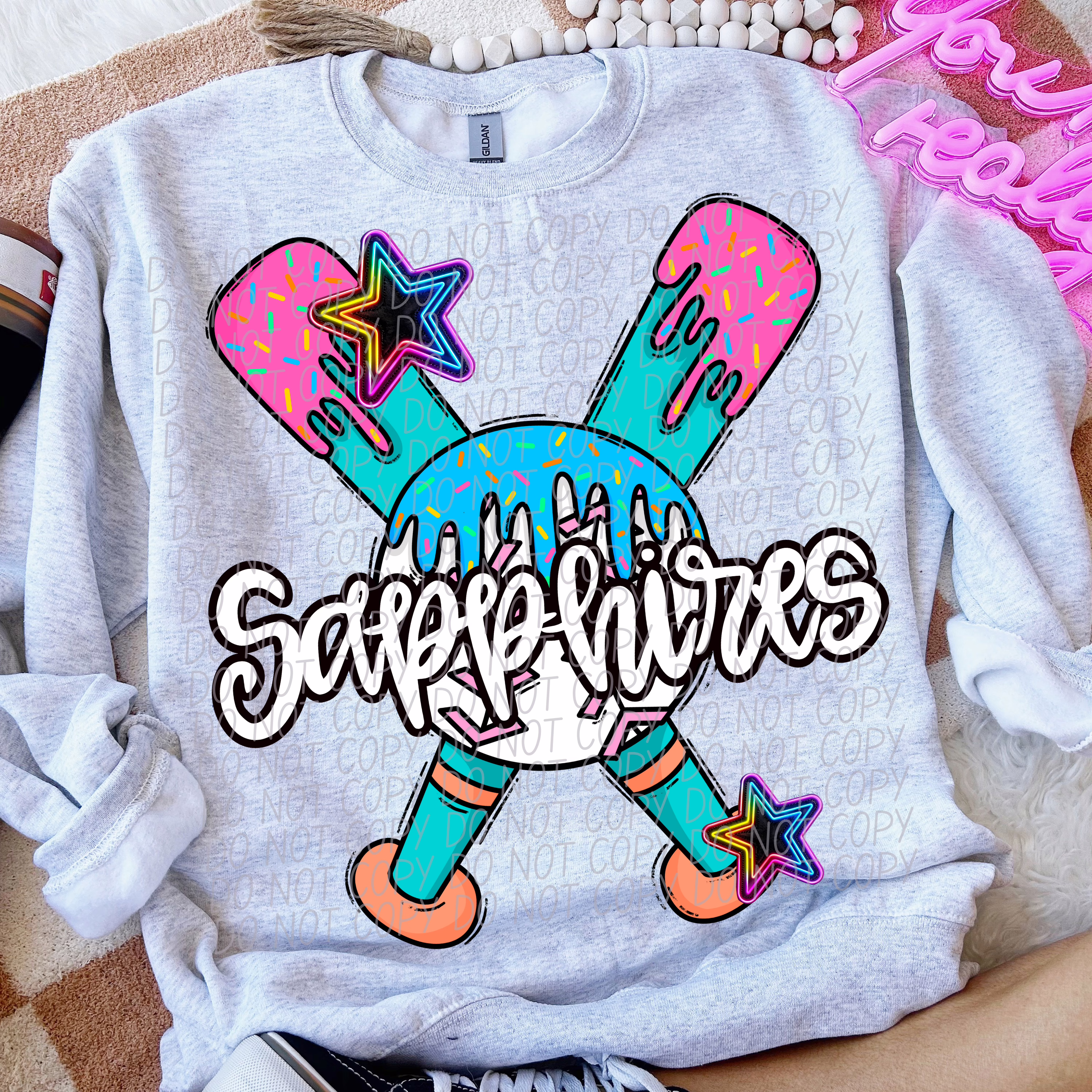 Sapphires Baseball Drip Sapphires Baseball Drip