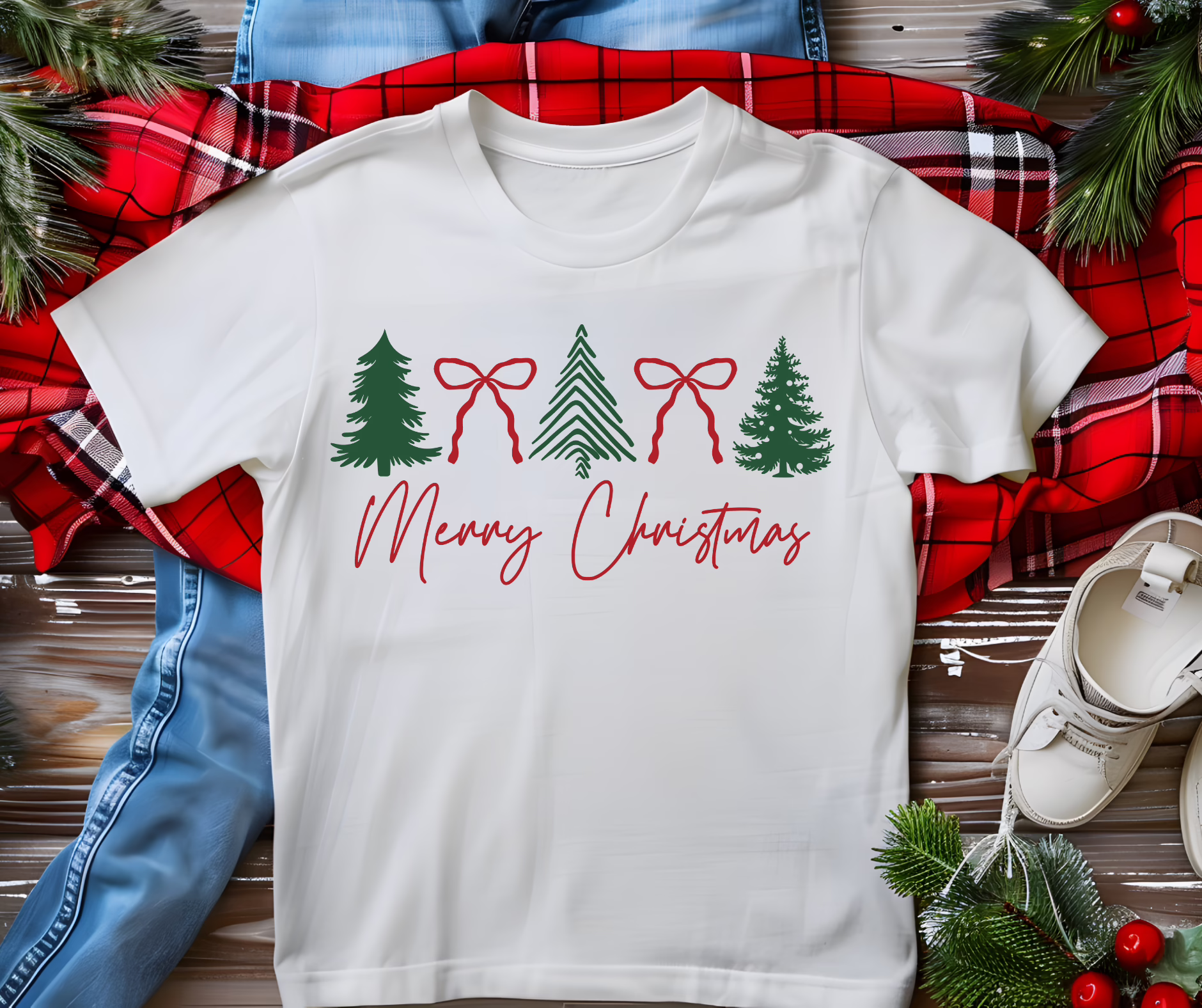 Christmas Trees with Merry Christmas Christmas Trees with Merry Christmas